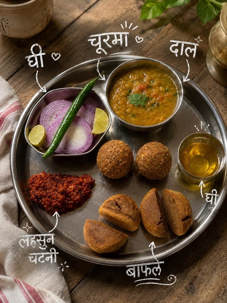 Dal Baati — traditional Rajasthani dish